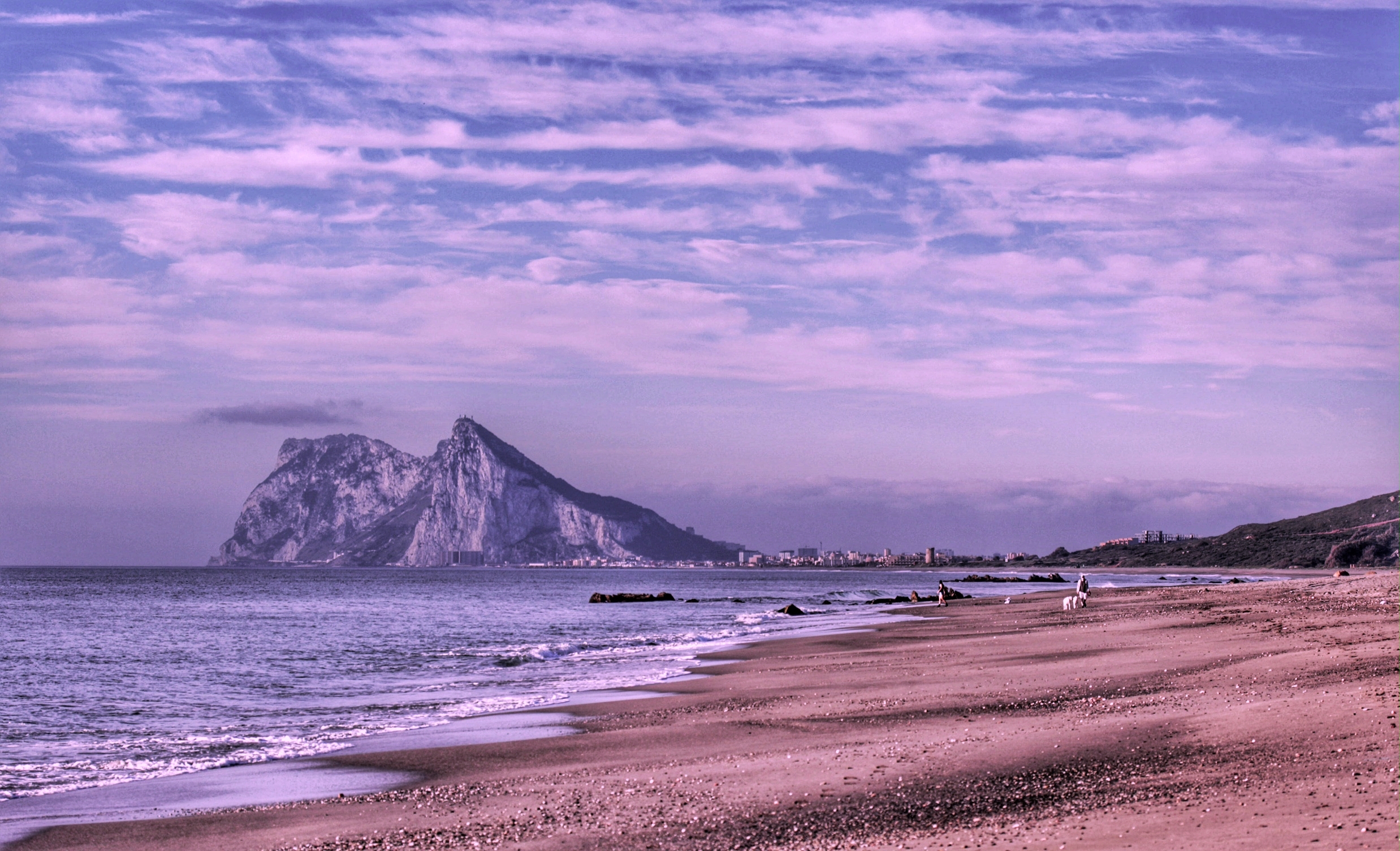 Gibraltar - purple light